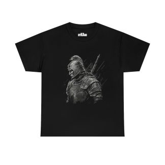 Men's Medieval Knight Black Cotton T-Shirt