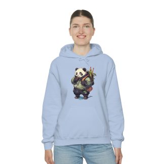 Women's Cute Panda Light Blue Hoody Sweatshirt