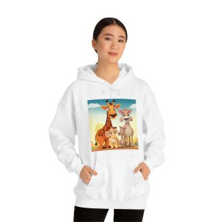 Women's Animal White Hoodie Sweatshirt